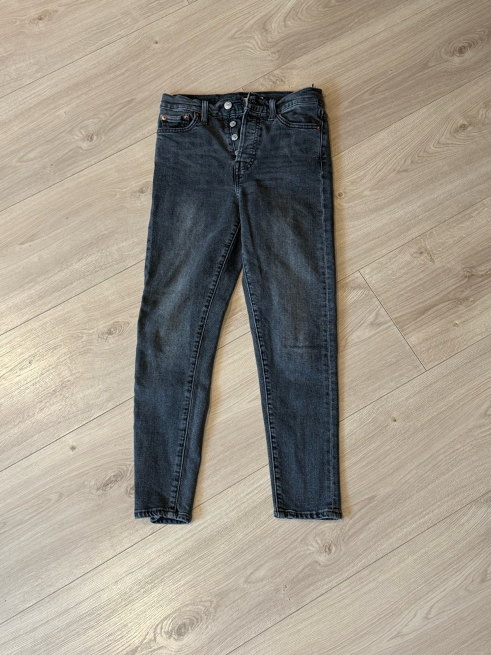 Levi's Black Skinny Jeans with Button Fly